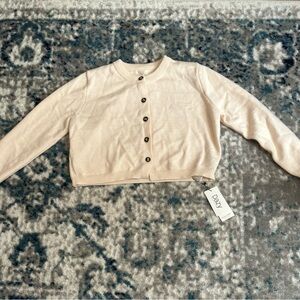 Trendy Cream Button-Up Cardigan